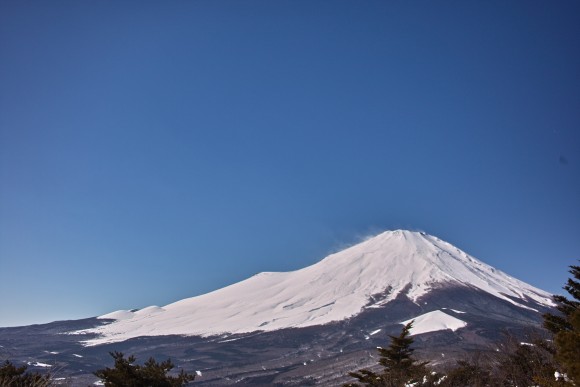 荘厳な富士山。天気にも恵まれた。